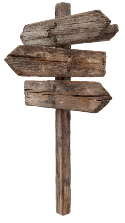 Rustic Wooden Direction Sign
