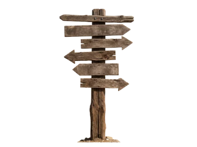 Rustic Wooden Direction Sign