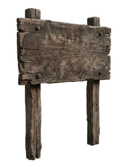 Rustic Wooden Signpost