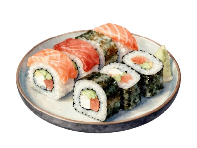 Salmon Sushi Roll Platter