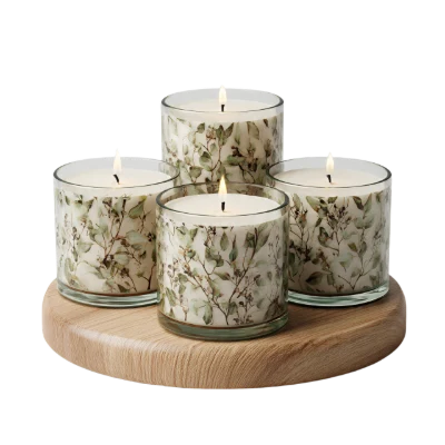 Scented Candles On Tray