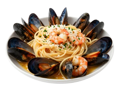 Seafood Pasta With Mussels