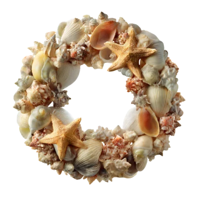 Seashell Starfish Wreath