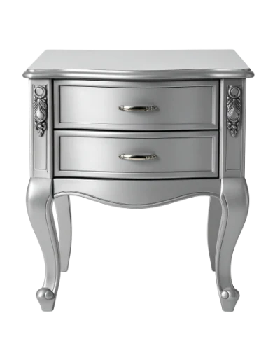 Silver Bedside Table