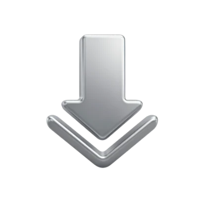 Silver Download Arrow