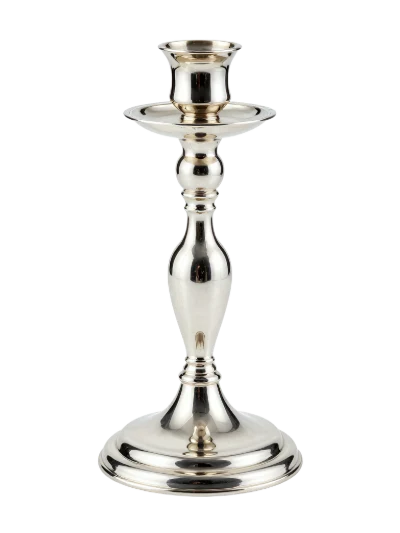 Silver Metal Candlestick