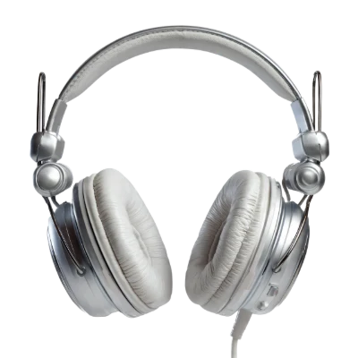 Silver Over Ear Headphones