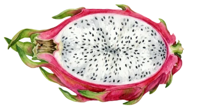 Sliced Dragon Fruit