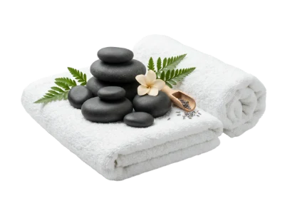 Spa Stones And Towels