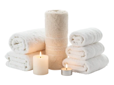 Spa Towels And Candles