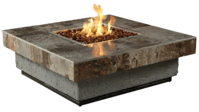 Square Stone Fire Pit