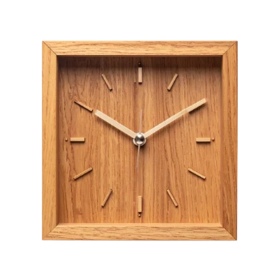 Square Wooden Wall Clock