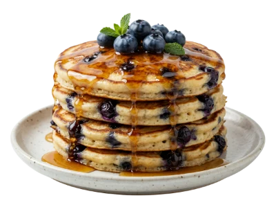 Stack Of Blueberry Pancakes