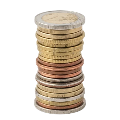 Stack Of Euro Coins