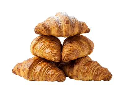 Stack Of Fresh Croissants