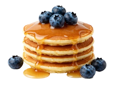 Stack Of Pancakes With Blueberries