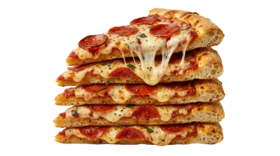 Stack Of Pepperoni Pizza