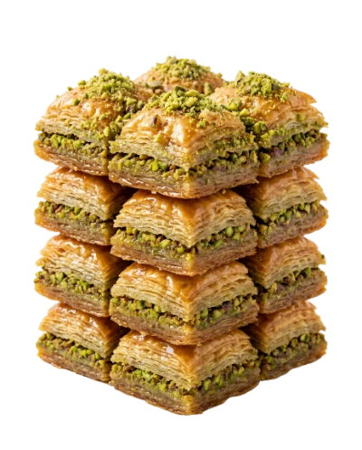 Stack Of Pistachio Baklava