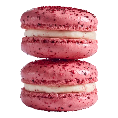 Stack Of Raspberry Macarons