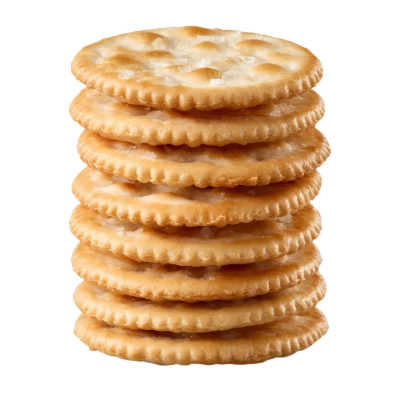 Stack Of Salted Crackers