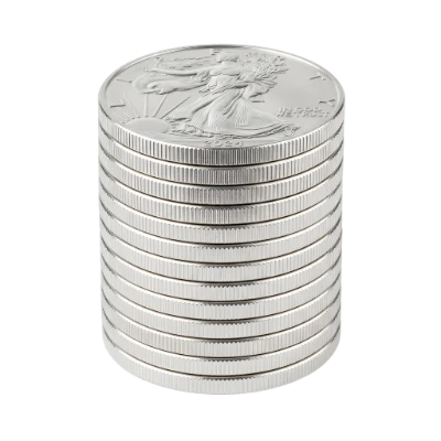Stack Of Silver Coins