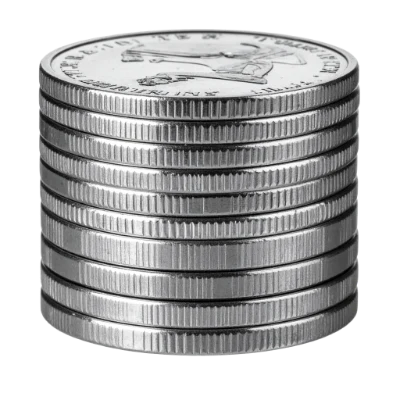 Stack Of Silver Coins