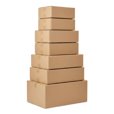 Stacked Cardboard Shipping Boxes