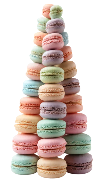 Stacked Colorful Macarons