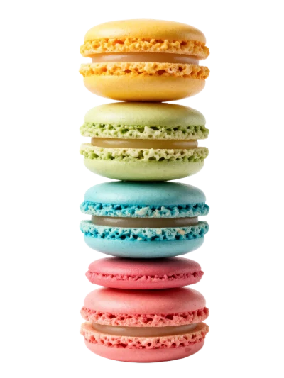 Stacked Colorful Macarons