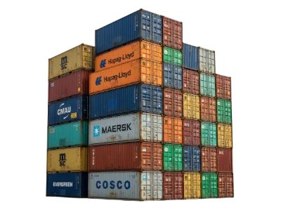 Stacked Shipping Containers