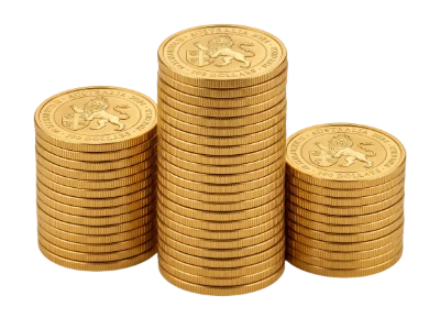 Stacks Of Gold Coins