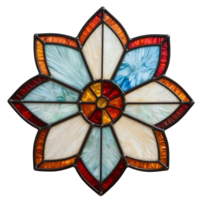 Stained Glass Flower Ornament