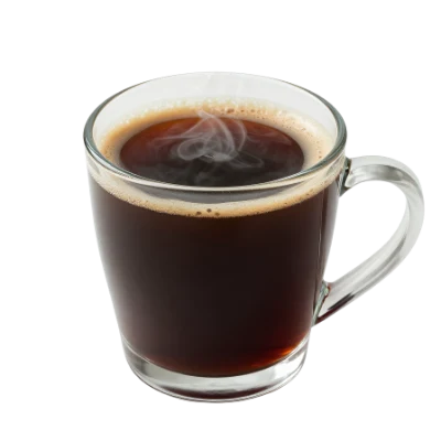 Steaming Glass Coffee Mug