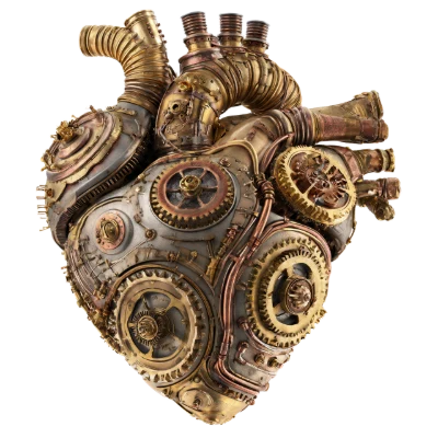 Steampunk Mechanical Heart 3D