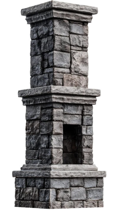 Stone Fireplace Chimney