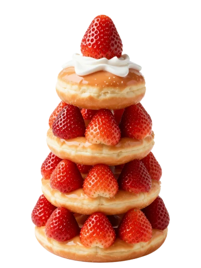 Strawberry Donut Tower