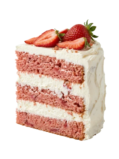 Strawberry Layer Cake Slice