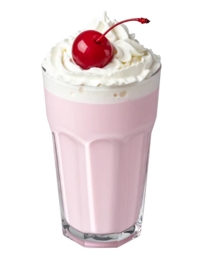 Strawberry Milkshake With Cherry