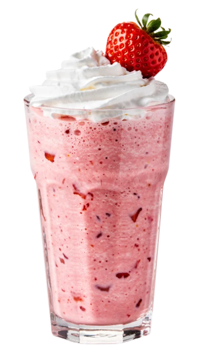Strawberry Milkshake With Cream