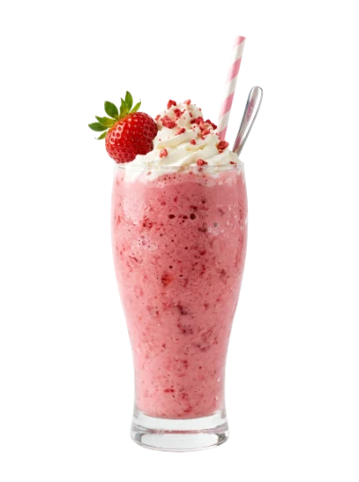Strawberry Milkshake With Cream