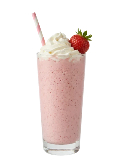 Strawberry Milkshake With Cream
