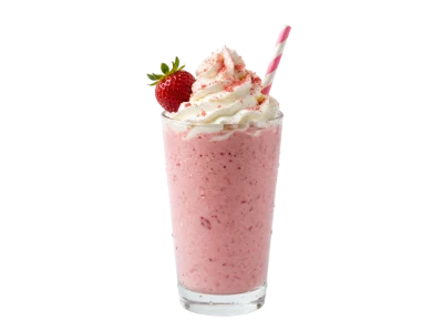 Strawberry Milkshake With Whipped Cream