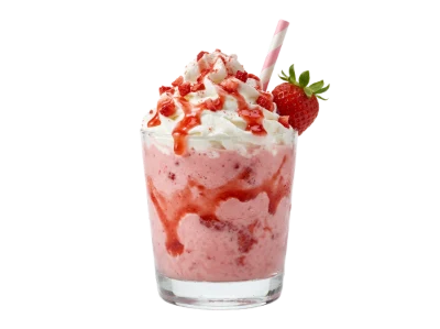 Strawberry Milkshake With Whipped Cream