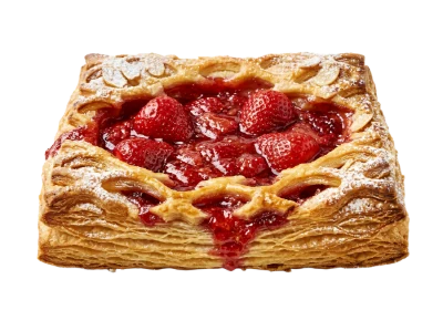 Strawberry Puff Pastry Tart