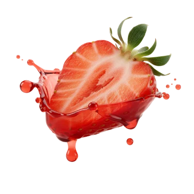 Strawberry Slice With Juice