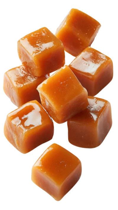 Sweet Caramel Candy Cubes