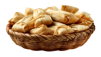 Tamales In Wicker Basket