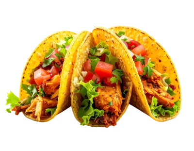 Three Delicious Chicken Tacos