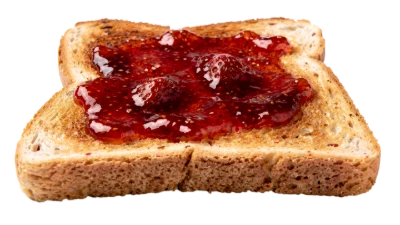Toast With Strawberry Jam