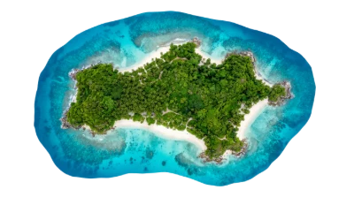 Tropical Island Aerial View